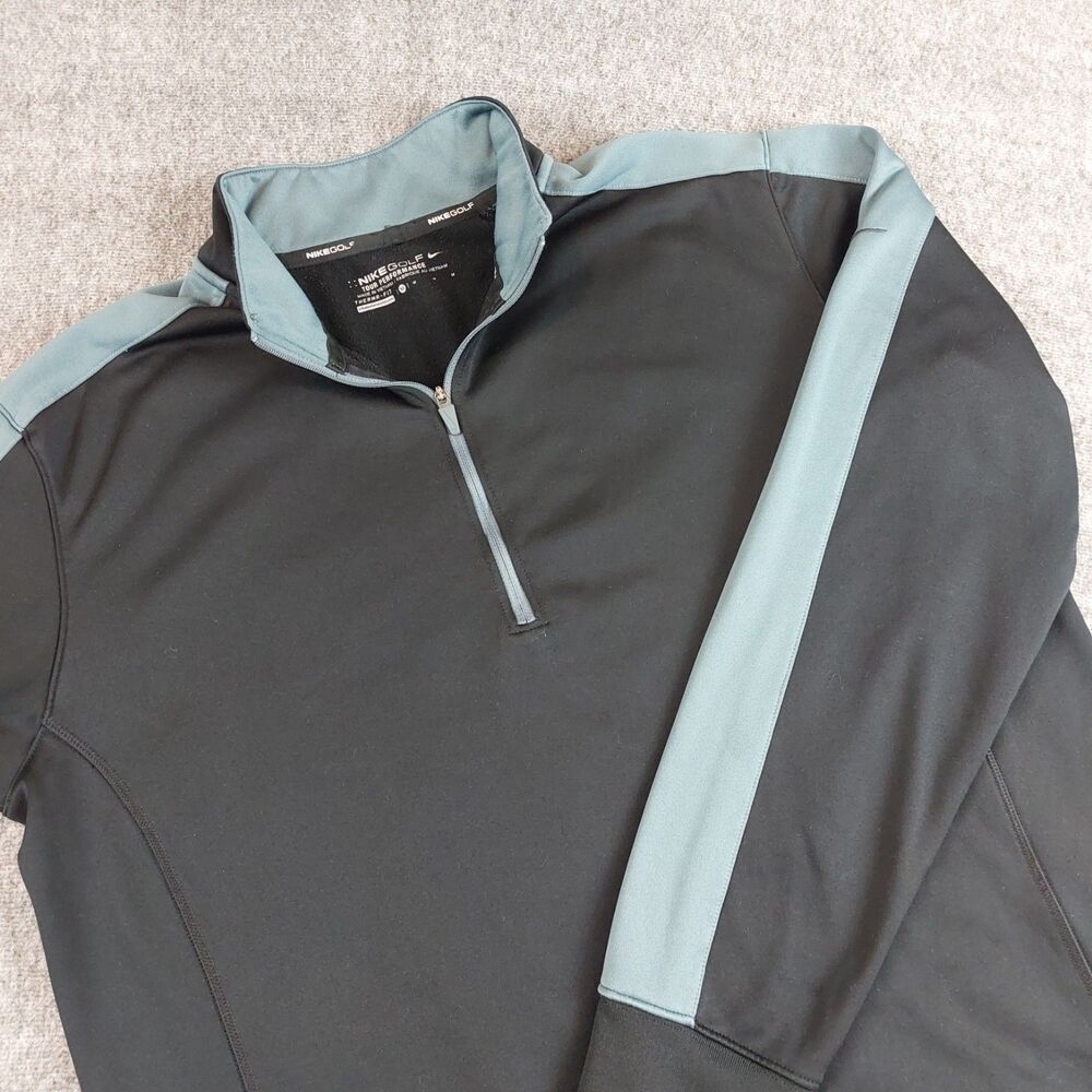 Nike Golf Tour Performance Therma Fit Quarter Zip Pullover Men's Medium Black